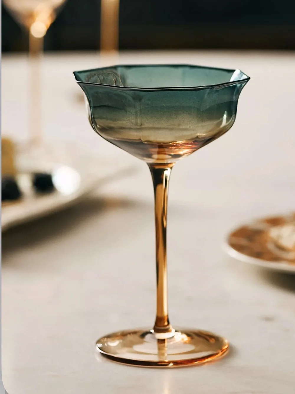 The Met x Anthropologie Coupe Glasses, Set of 4